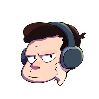Rui's cartoonish illustration, made by a friend
